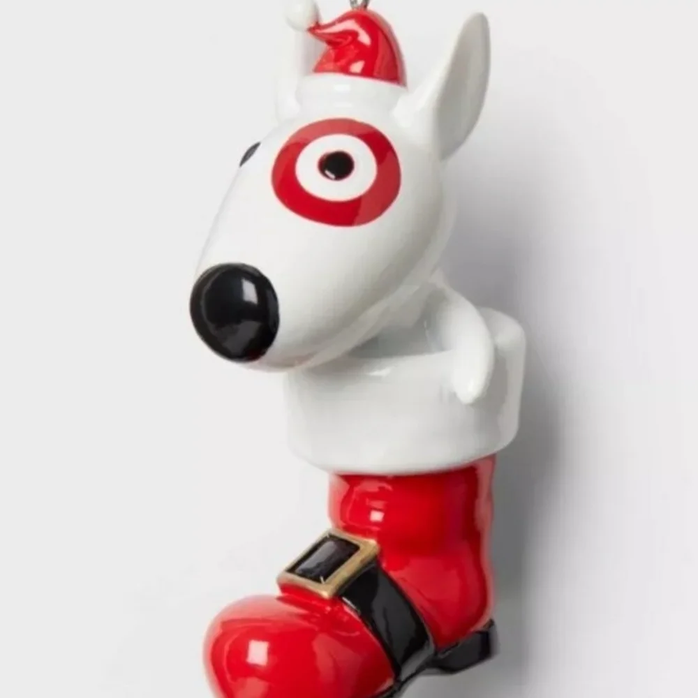 TARGET WONDERSHOP BULLSEYE THE DOG IN SANTA'S BOOT CHRISTMAS ORNAMENT 2024 T